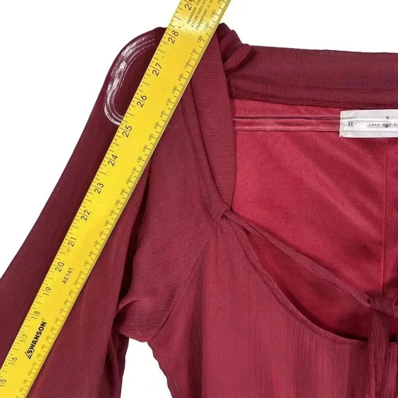 Rancho Estancia NWT Womens S Oversized Dress Sheer Lace Bell Sleeves Lined Boho - Picture 8 of 16